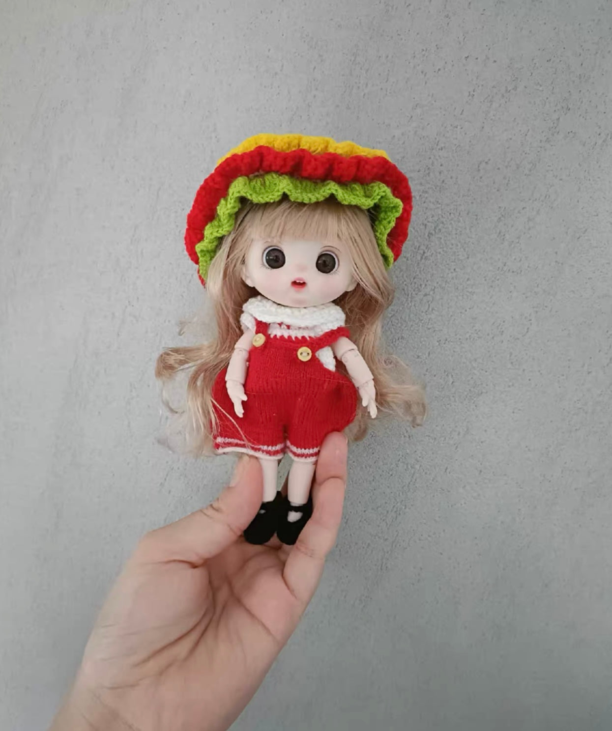 Doll with Knitted Outfit(11 cm/4.3 inch)