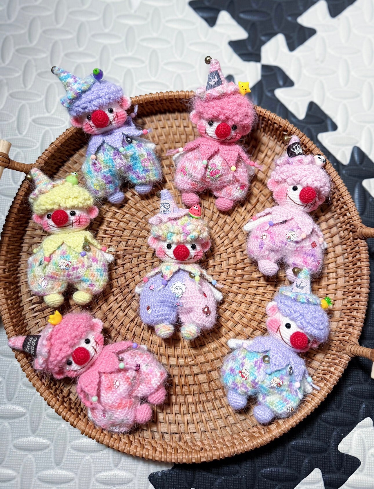 Crochet Clown/Artificial Mink(10 cm/3.9 inch)