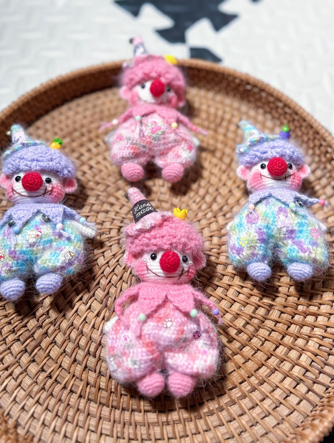 Crochet Clown/Artificial Mink(10 cm/3.9 inch)