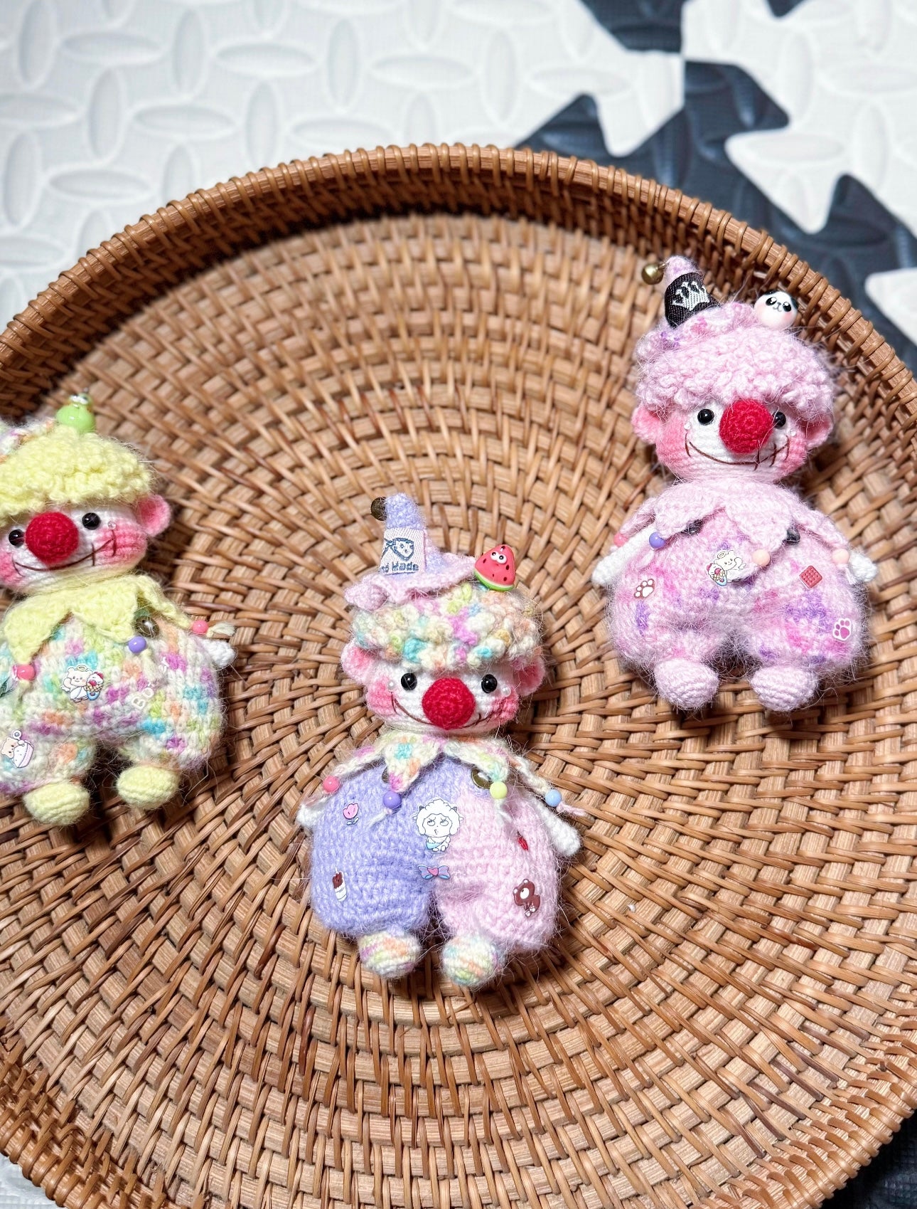 Crochet Clown/Artificial Mink(10 cm/3.9 inch)