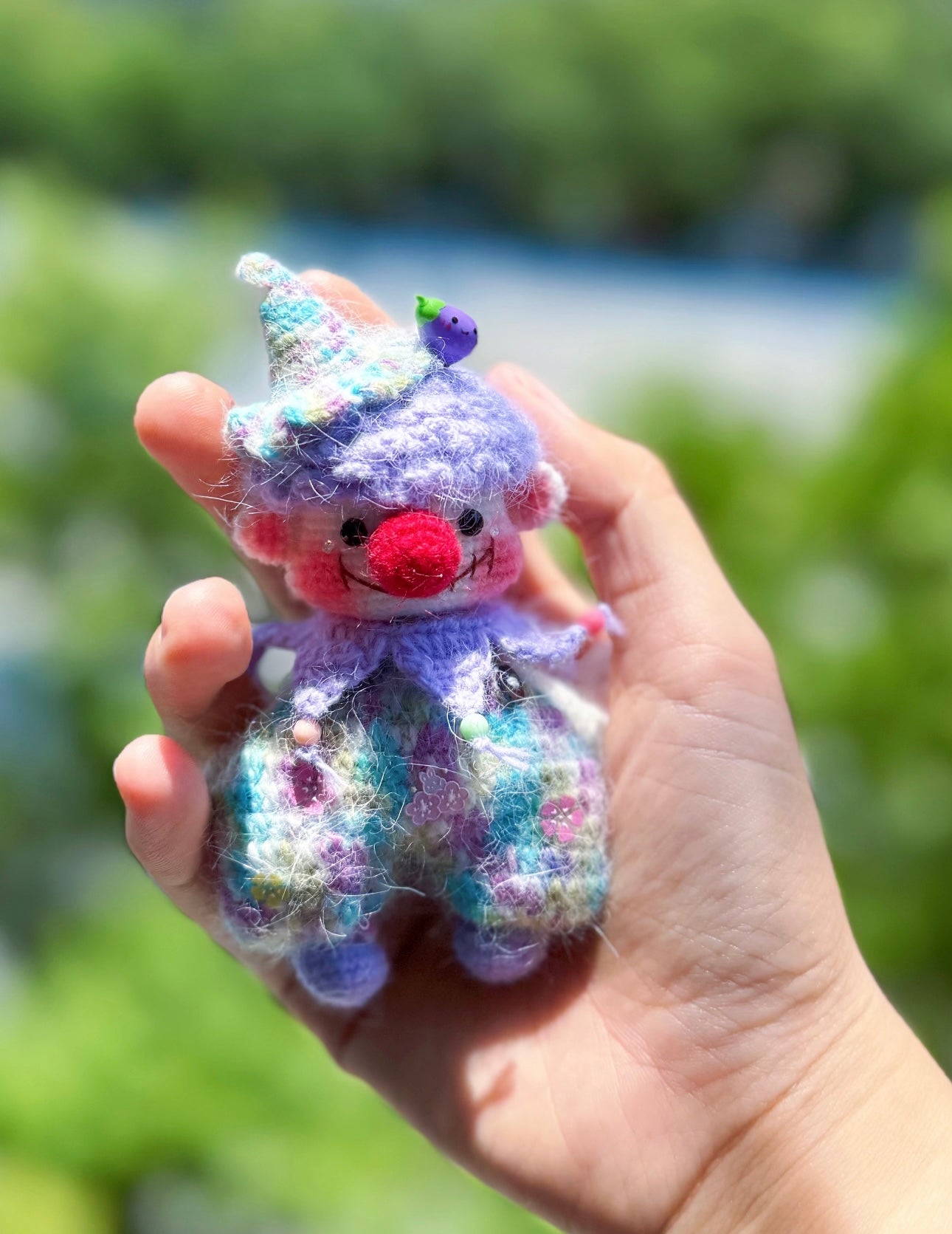 Crochet Clown/Artificial Mink(10 cm/3.9 inch)