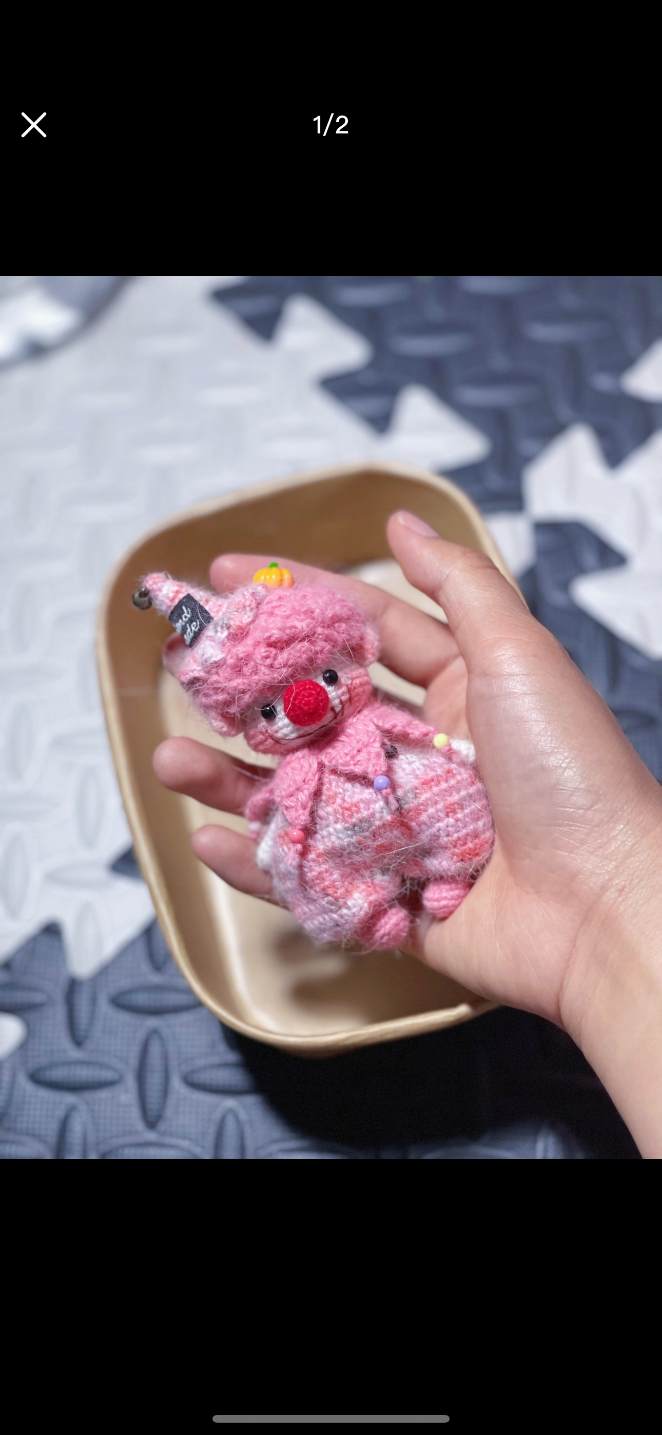 Crochet Clown/Artificial Mink(10 cm/3.9 inch)
