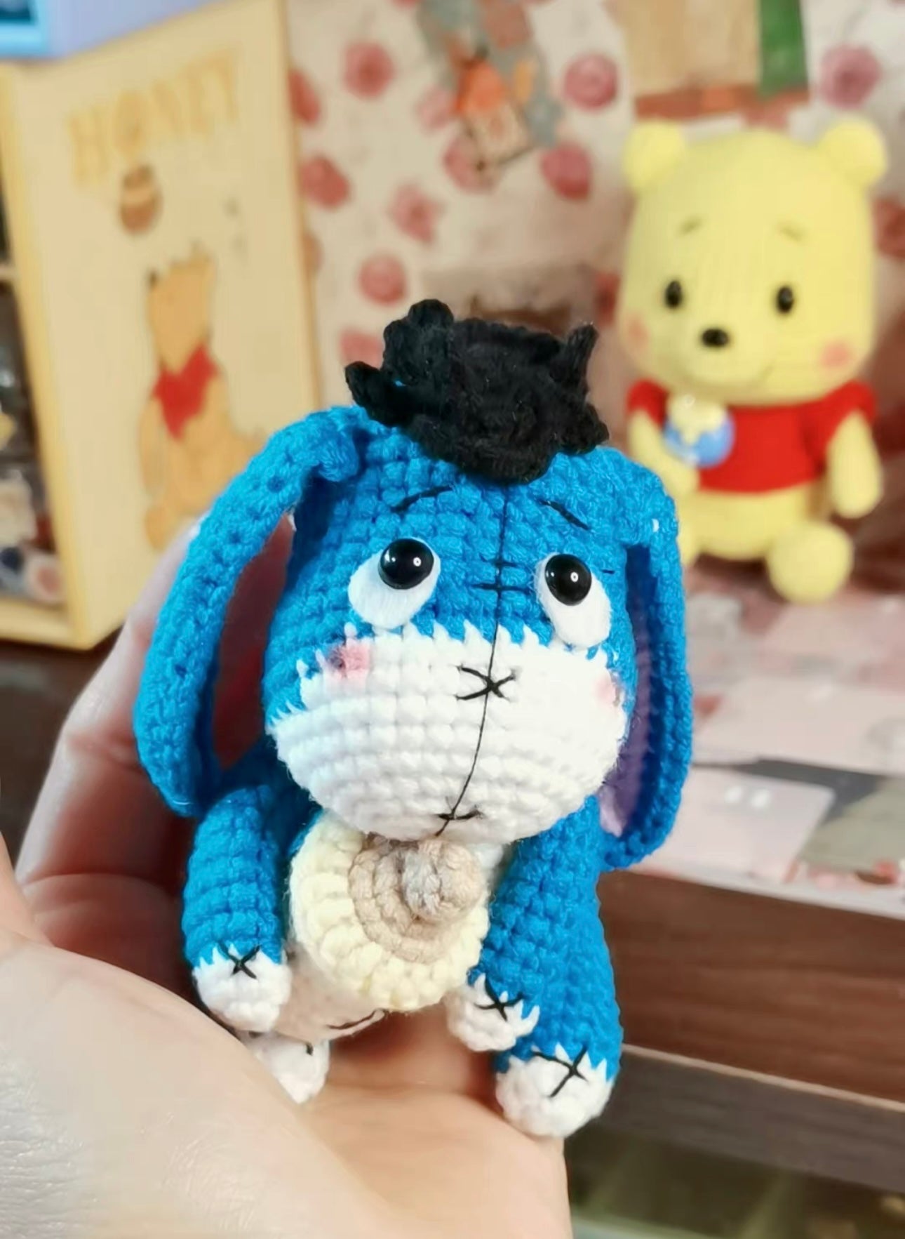 Crochet Winnie the Pool/Piglet/Tigger/Eeyore(9 cm/3.5 inch)