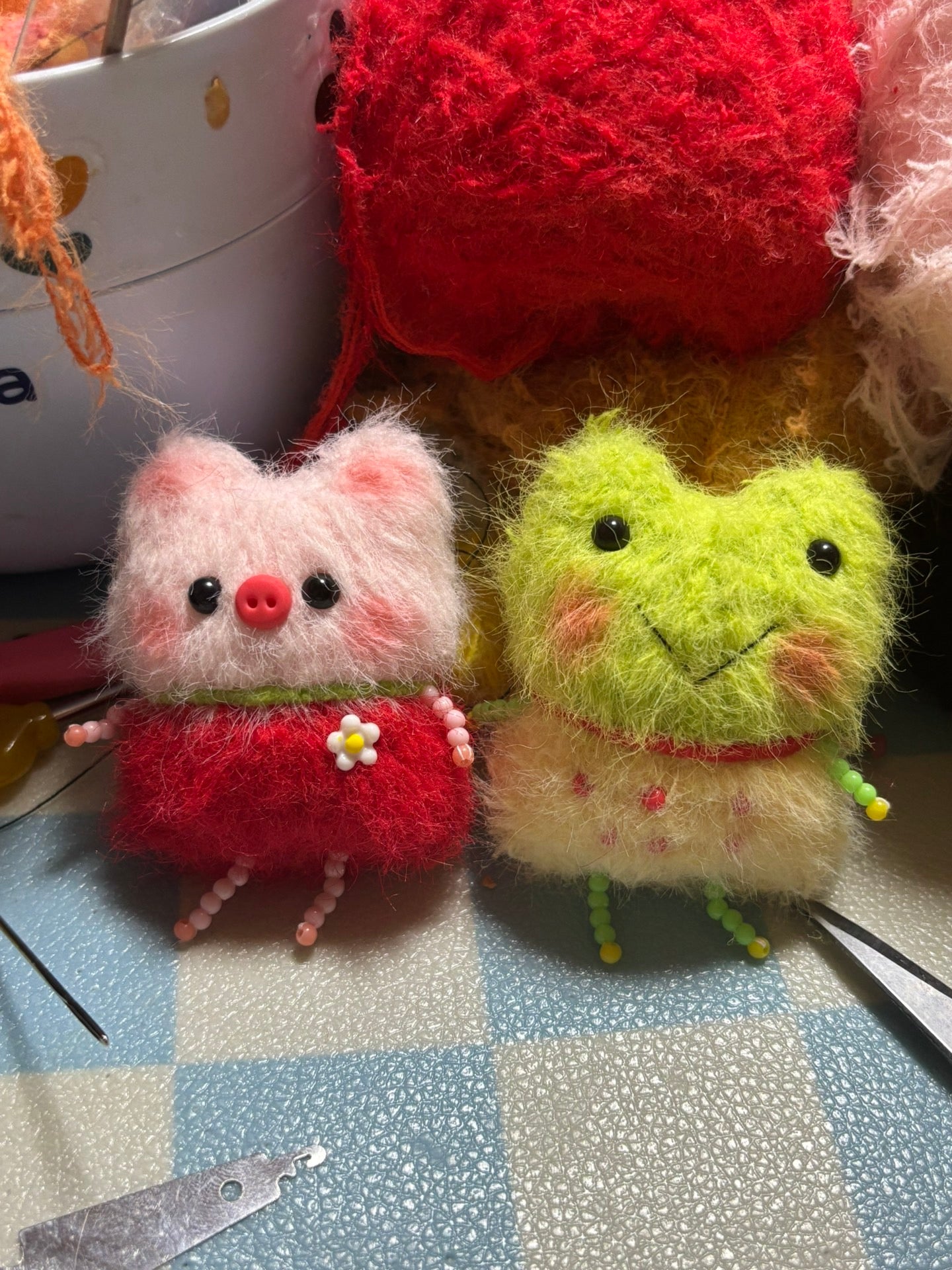 Crochet/Beaded Mini Animals(6~7 cm/2.4~2.8 inch)