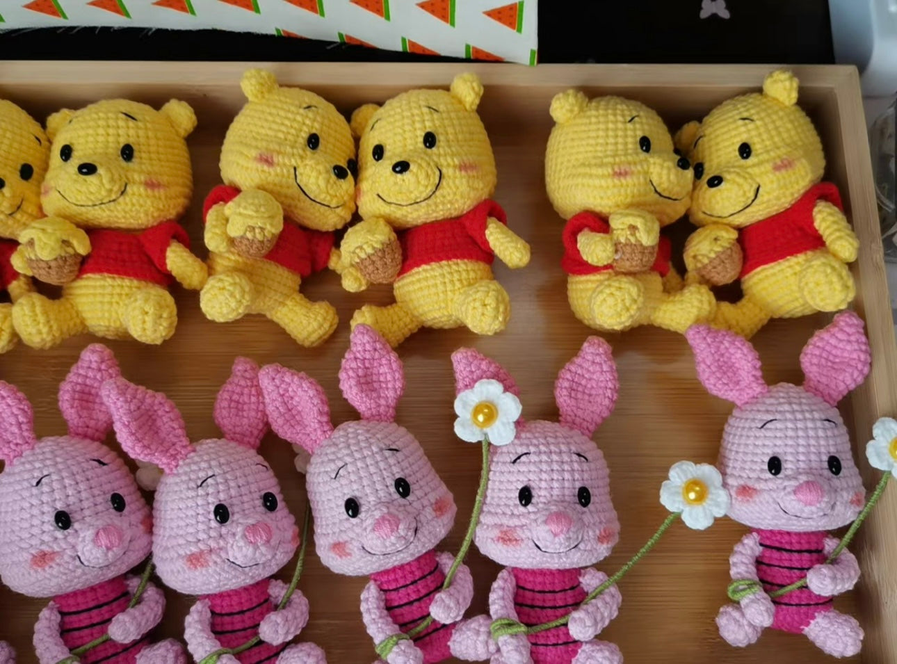 Crochet Winnie the Pool/Piglet/Tigger/Eeyore(9 cm/3.5 inch)