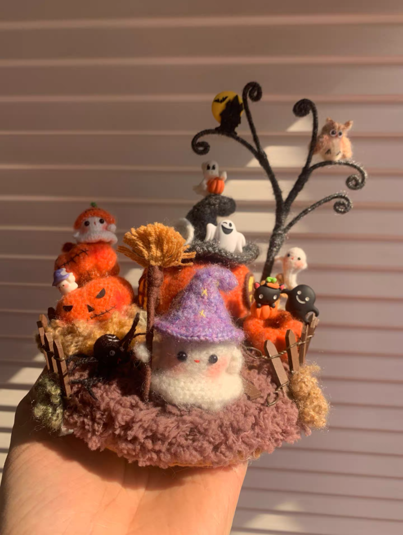 Crochet Halloween House/Night Lamp