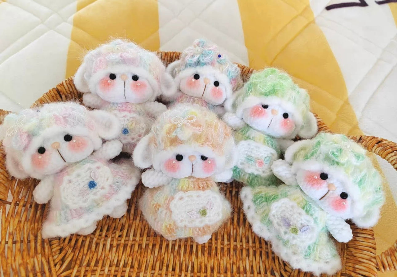 Crochet Magnetic Bunny/Head and Body can be Separated (9 cm/3.6 inch)