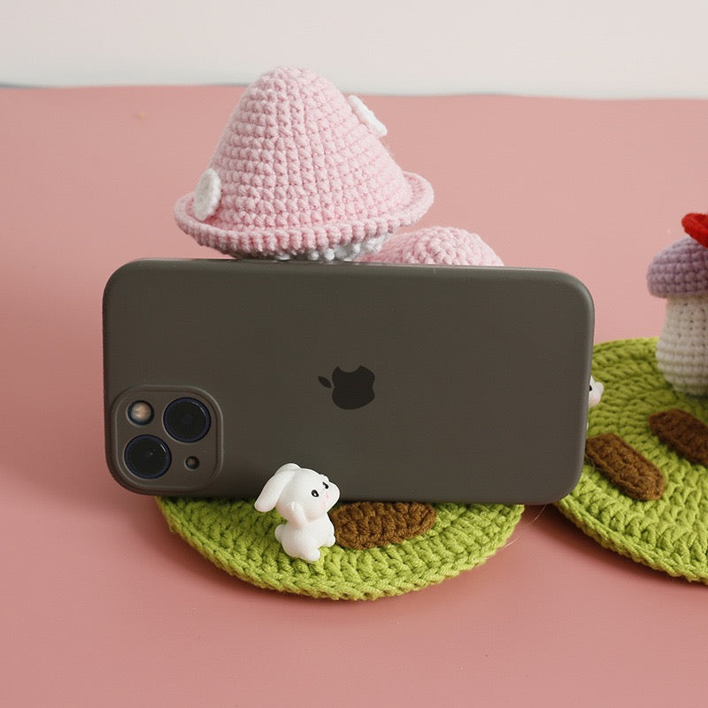 Mushroom House Phone Holder