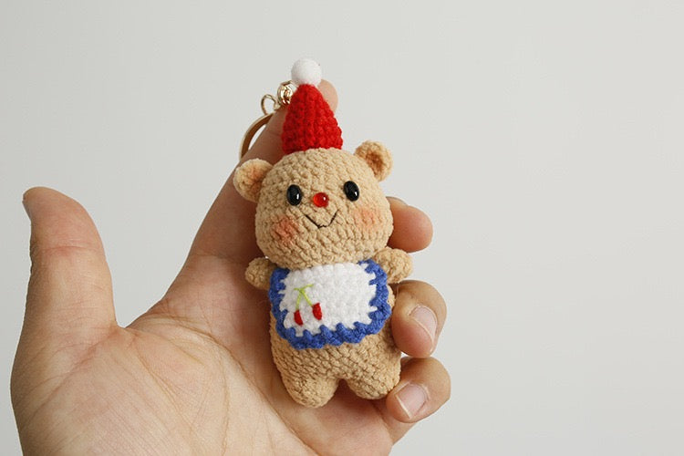 Bear With Apron & Christmas Hat