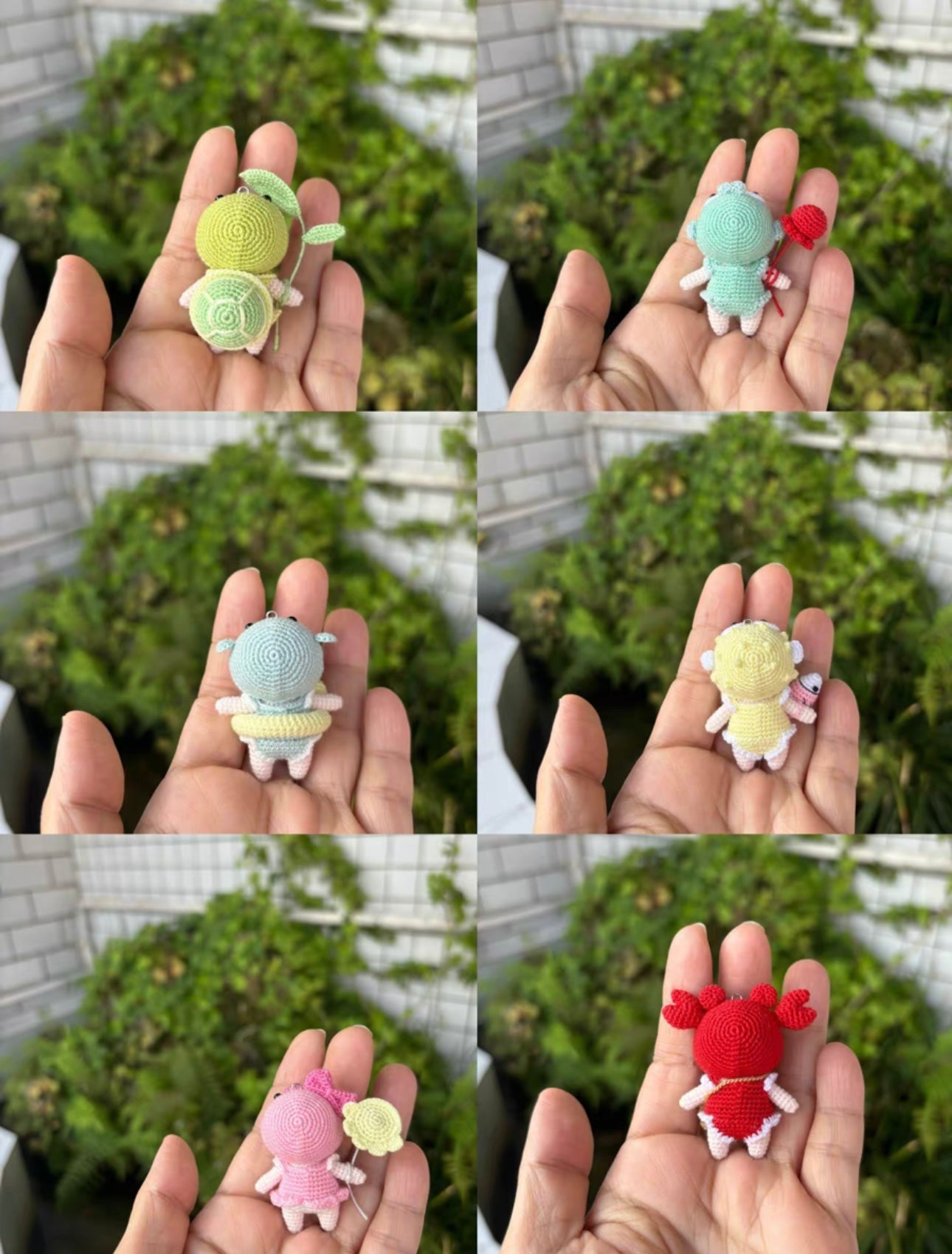 Crochet Mini People with Outfit/Micro Crochet(4.5 cm/1.8 inch)