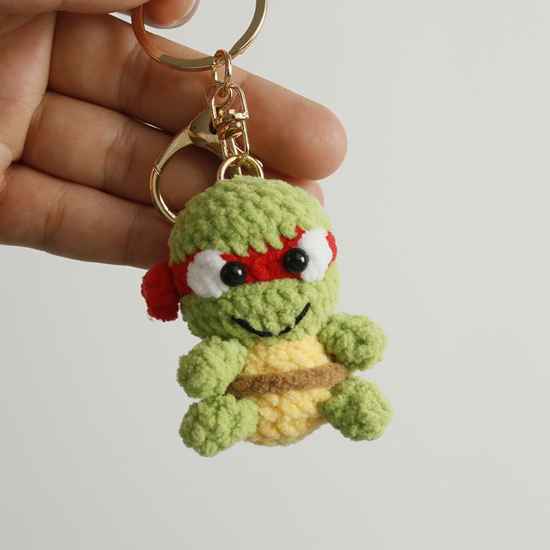 Crochet Ninja Turtle Keychain(5~6 cm/2~2.4 inch)