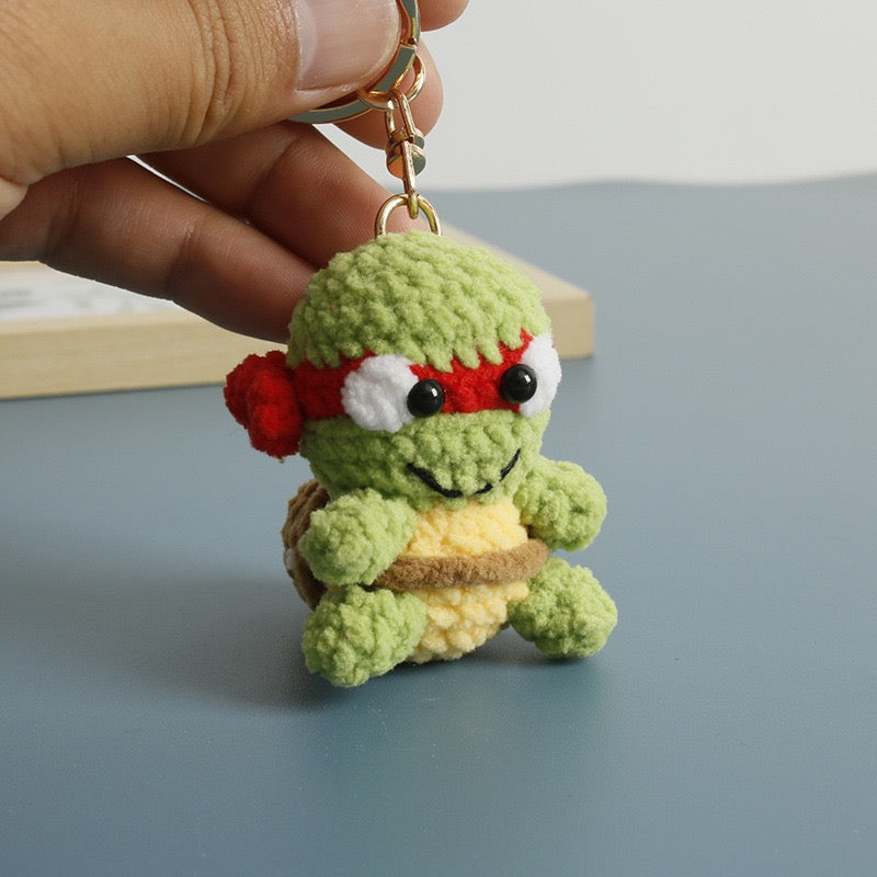 Crochet Ninja Turtle Keychain(5~6 cm/2~2.4 inch)