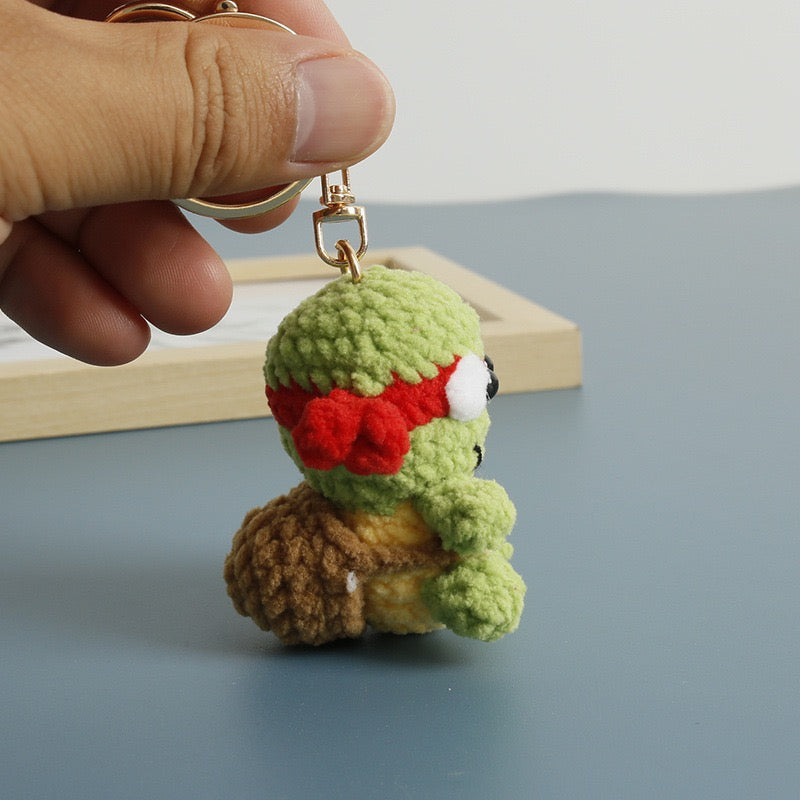 Crochet Ninja Turtle Keychain(5~6 cm/2~2.4 inch)