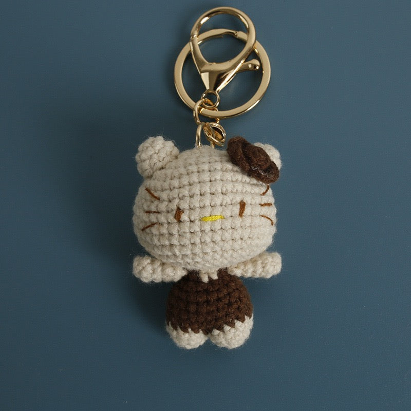 Crochet Hello Kitty Keychain