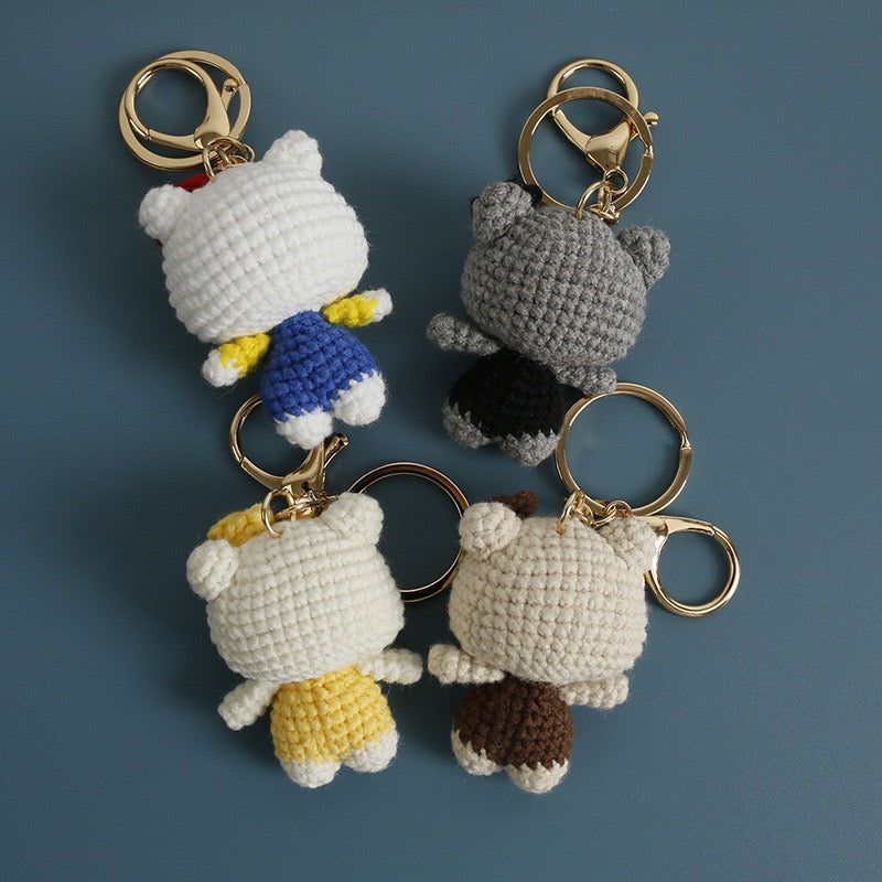 Crochet Hello Kitty Keychain