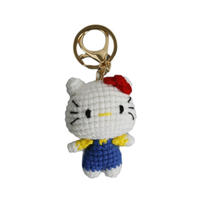 Crochet Hello Kitty Keychain