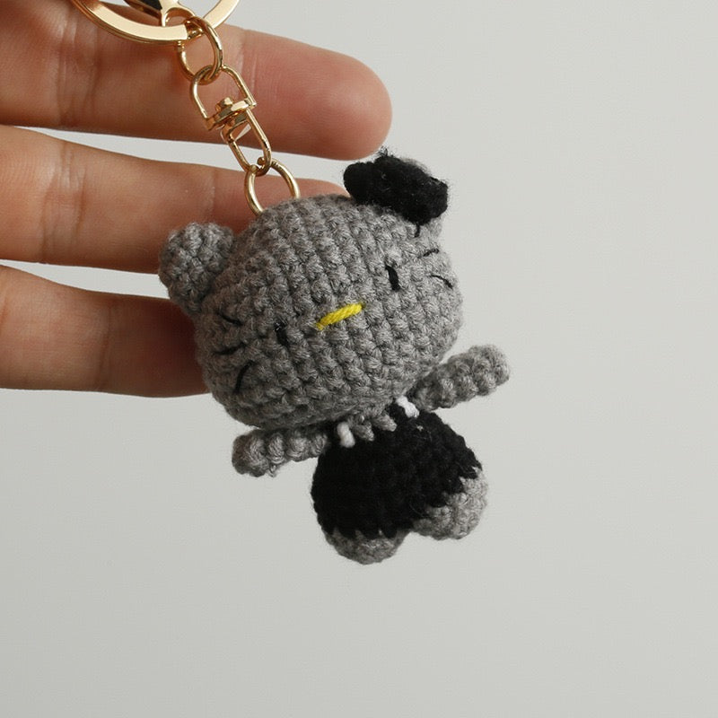 Crochet Hello Kitty Keychain