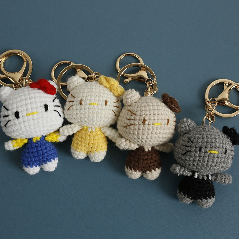 Crochet Hello Kitty Keychain