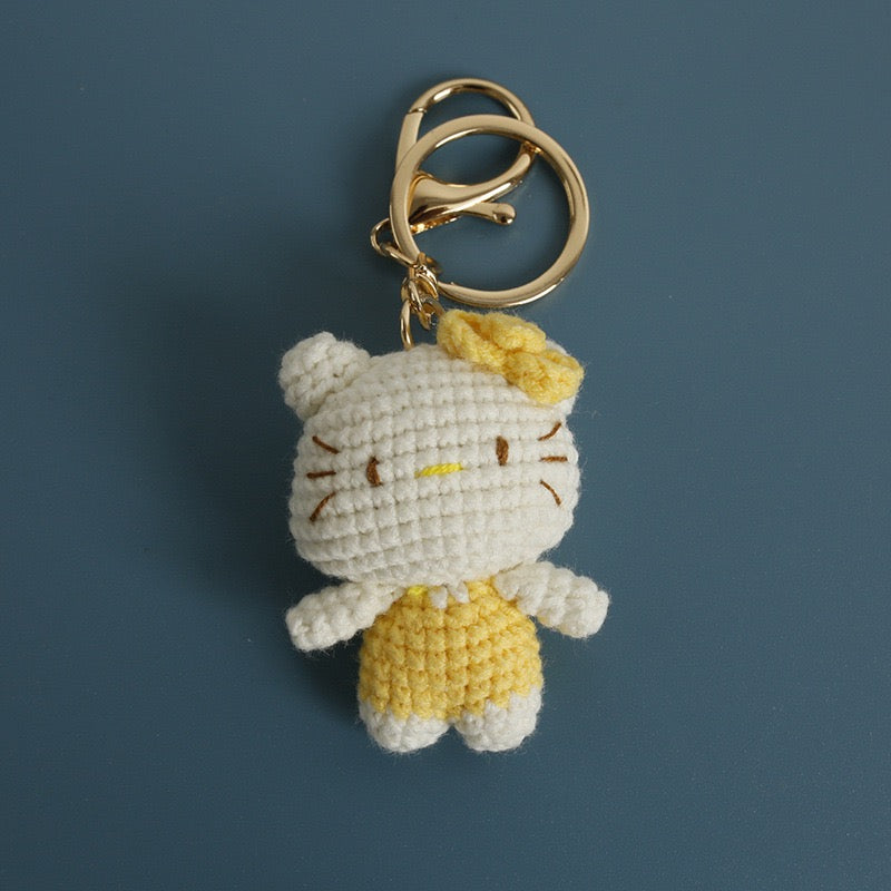 Crochet Hello Kitty Keychain