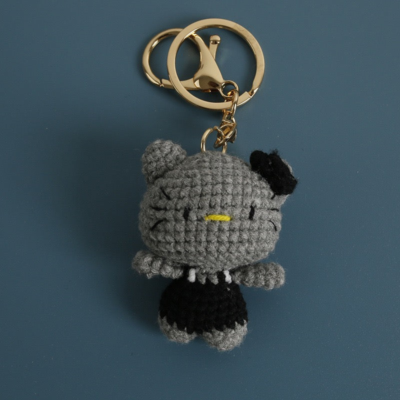 Crochet Hello Kitty Keychain