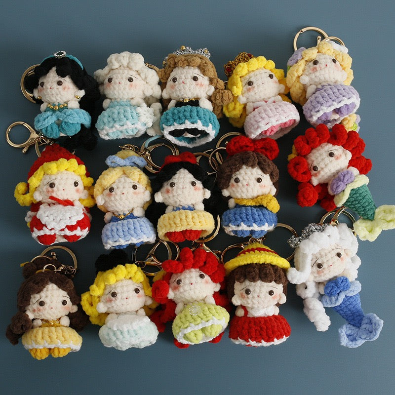 Crochet Disney Princess Keychain(7 cm/2.8 inch)