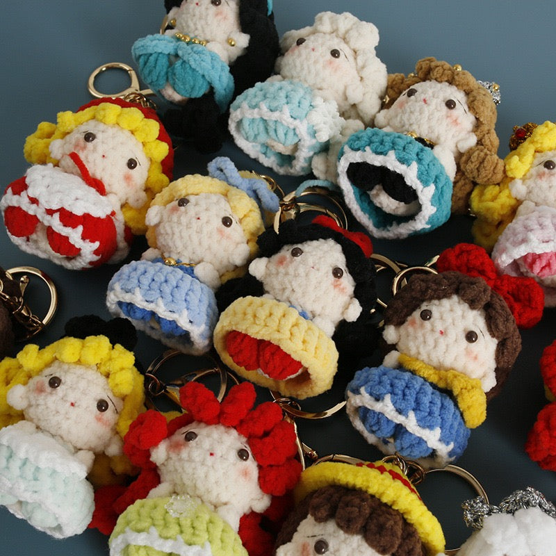 Crochet Disney Princess Keychain(7 cm/2.8 inch)
