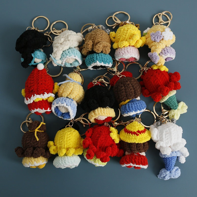 Crochet Disney Princess Keychain(7 cm/2.8 inch)