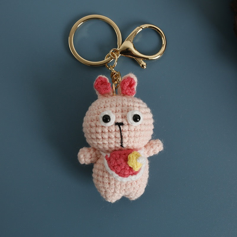 Crochet Funny Cat Keychain