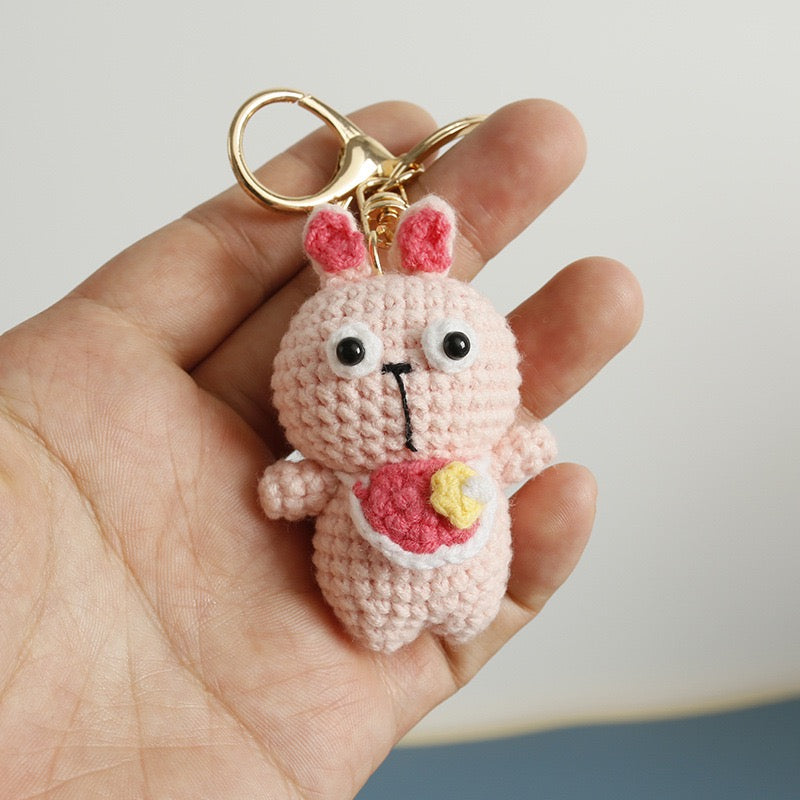 Crochet Funny Cat Keychain