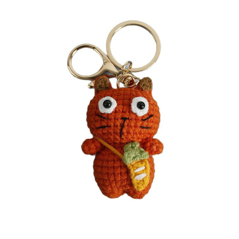 Crochet Funny Cat Keychain