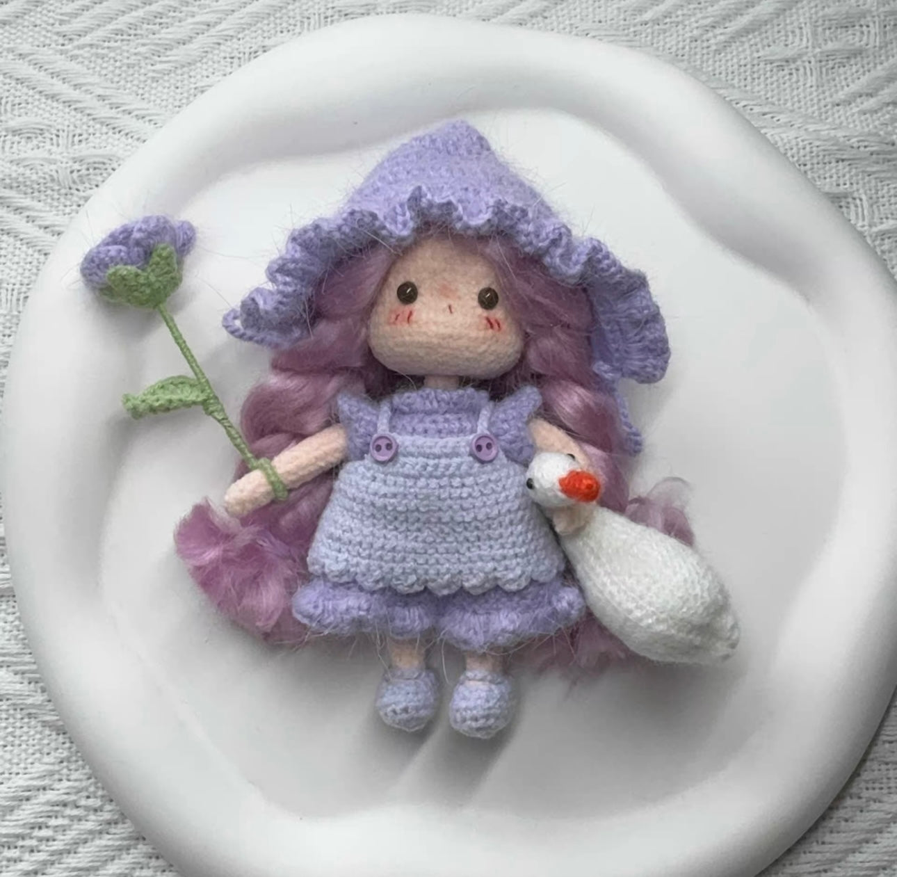 Goose Girl/Mini Girl/Purple Rose(12 cm/4.7 inch)