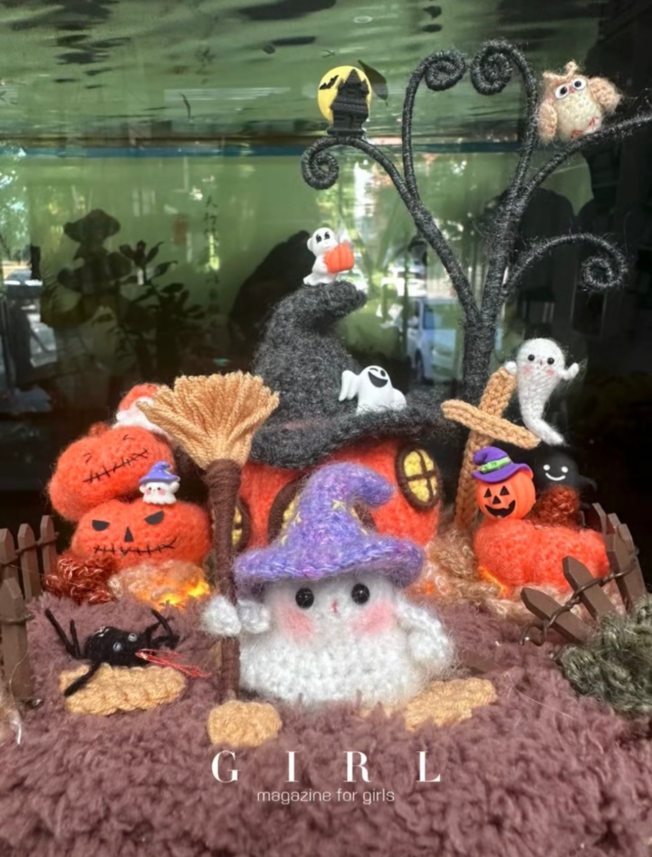 Crochet Halloween House/Night Lamp