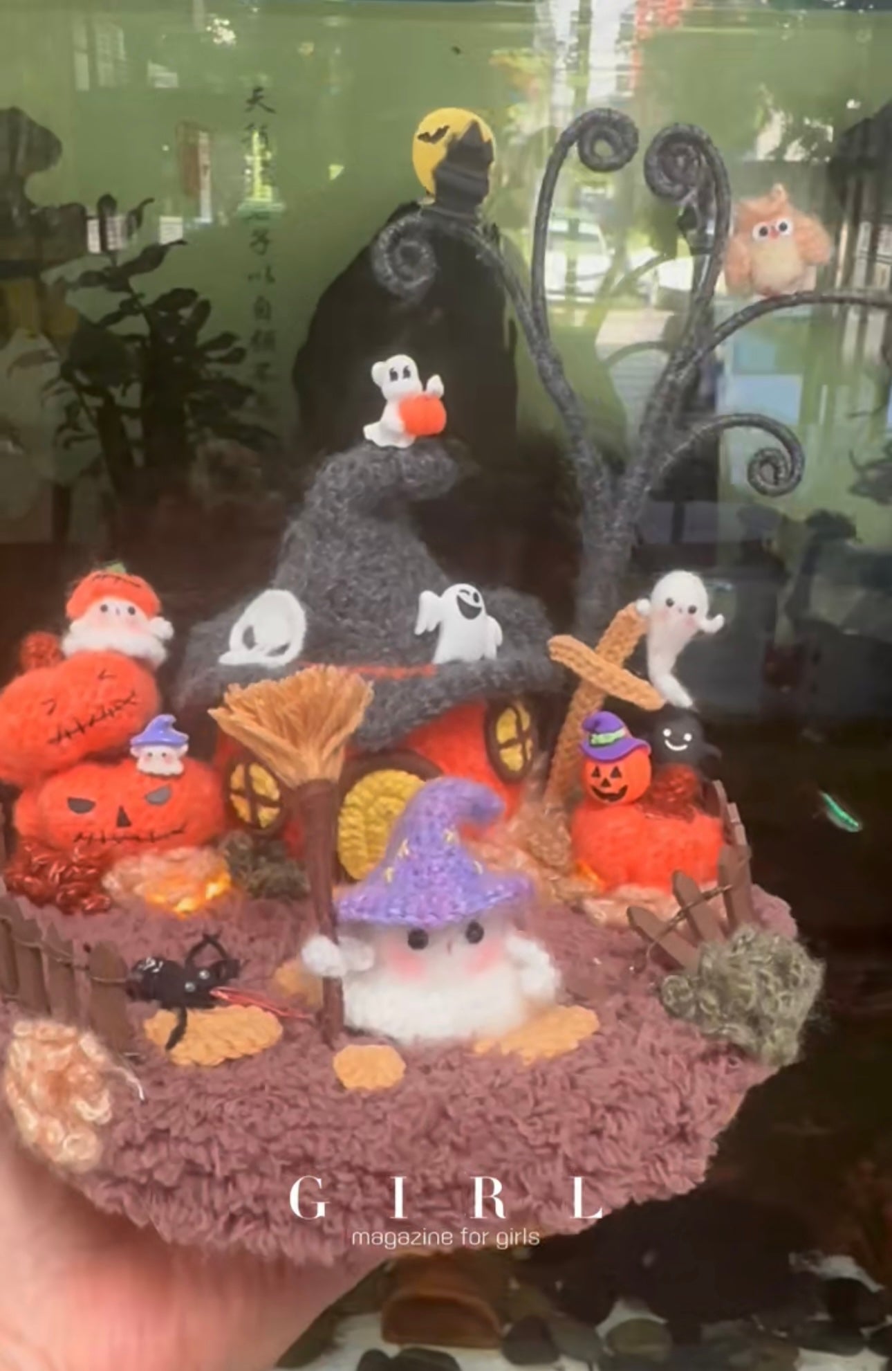 Crochet Halloween House/Night Lamp