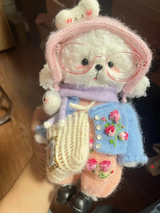 Knitted Dog+Cloth+Hat+Bag(20~23 cm/8~9 inch)
