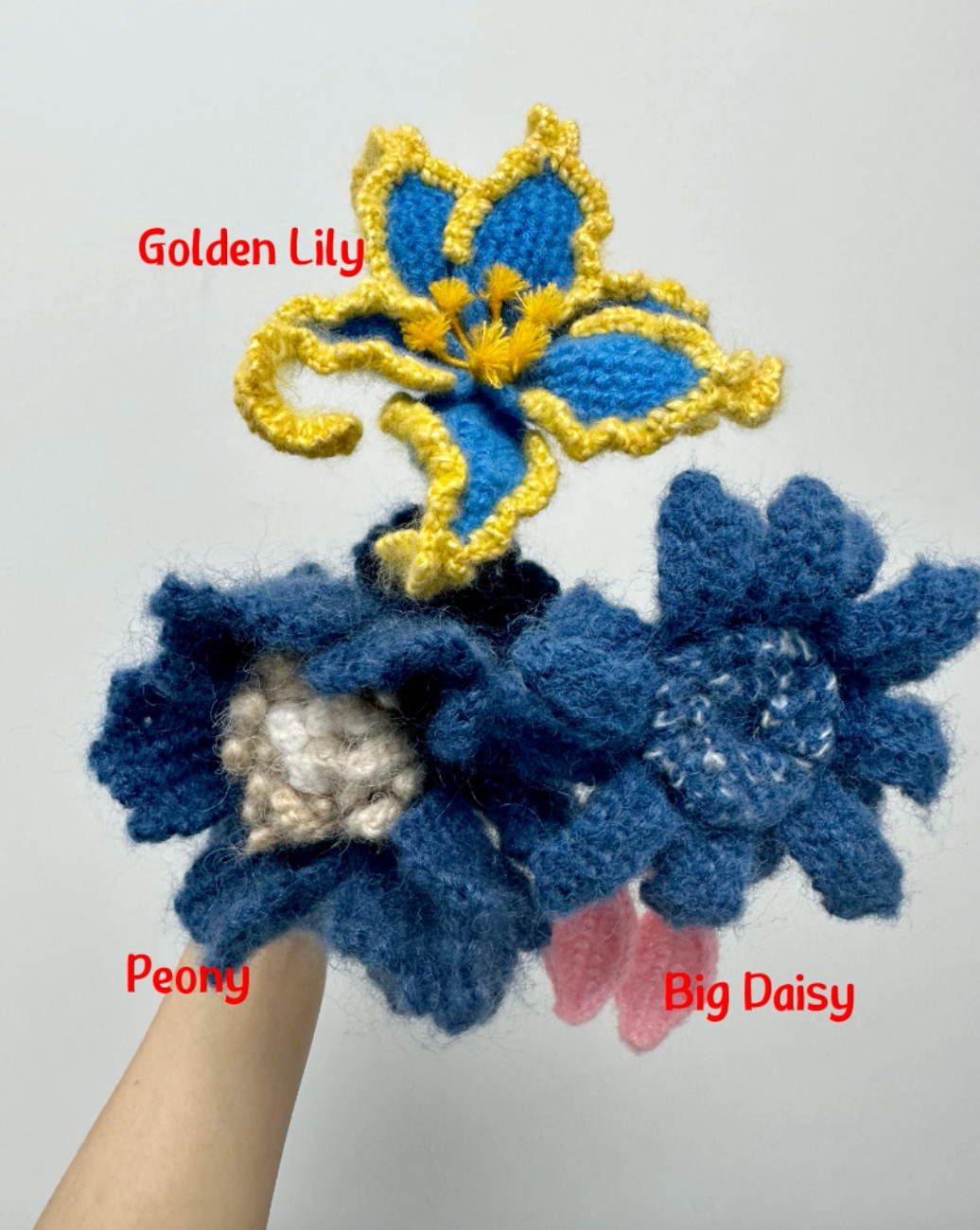 Crochet Mystery Flowers - Mohair