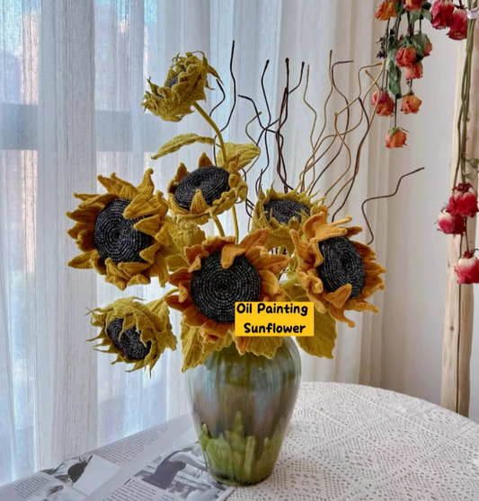 Oil Painting Sunflower Bouquet- Only 1 left in stock