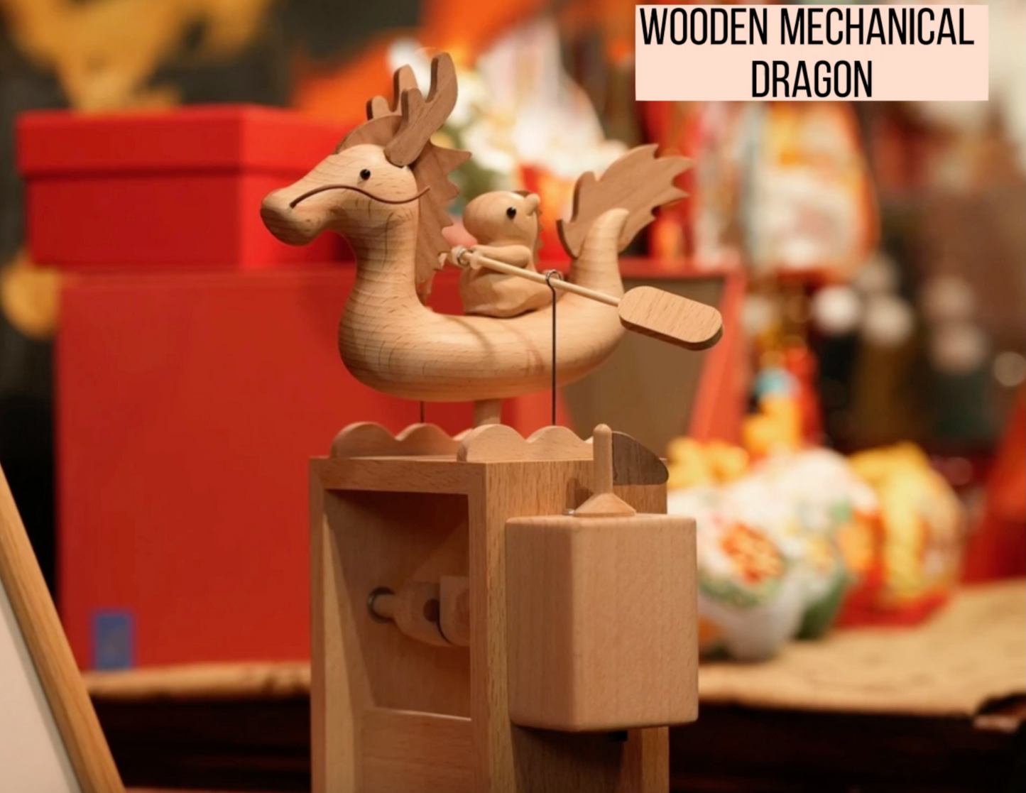 Wooden Mechanical Dragon(Black Walnut/Beech)