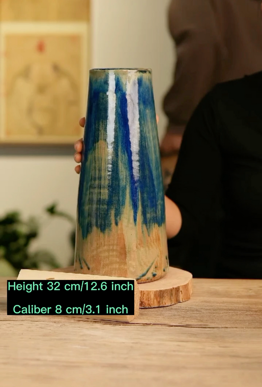 Handmade Vase(Height 32 cm/12.6 inch;  Caliber 8 cm/3.1 inch)