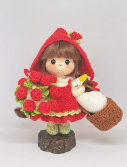 Goose Girl/Mini Girl/Rose Bouquet(11~12 cm/4.3~4.5 inch)