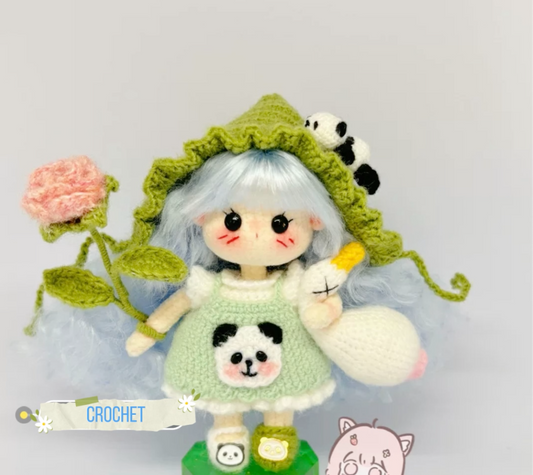 Goose Girl/Mini Girl/Panda with Flower(11~12 cm/4.3~4.5 inch)
