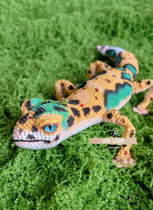 Crochet Sand Lizard- Lace Cotton(30 cm/12 inch)