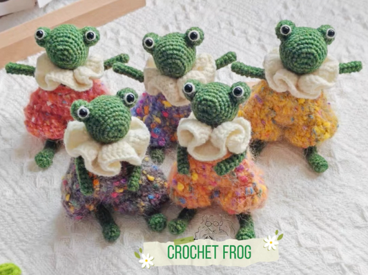 Crochet Frog/Wool(11 cm/4.3 inch)