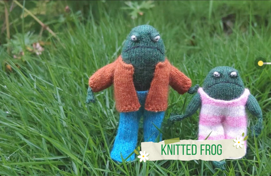 Knitted Frog Couple(10 cm/3.9 inch)