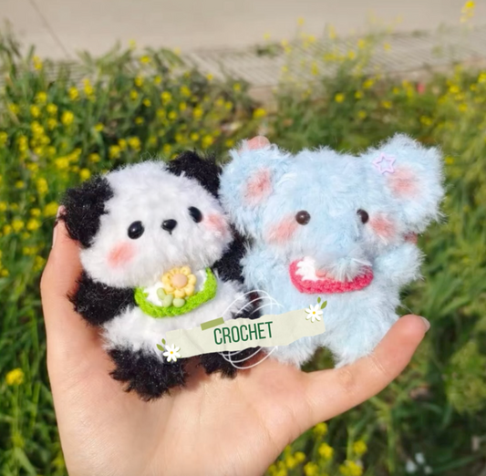 Crochet Animal/Panda/Bunny/Fox/WinniethePool/Tiger/Dog/Pig(7.5 cm/3 inch)