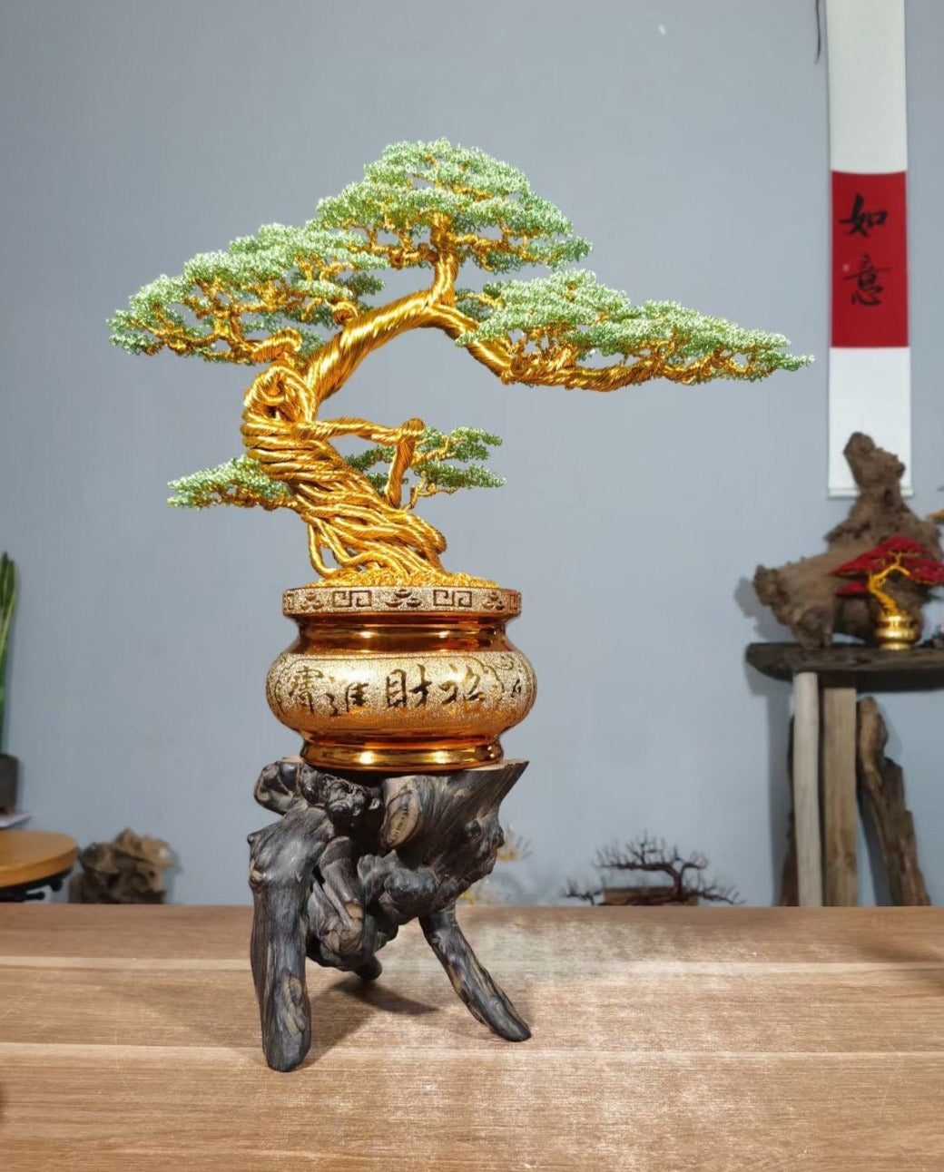 Big Green Bonsai Tree(Height*Width: 40~45*50~55 cm/16~18*20~22 inch)