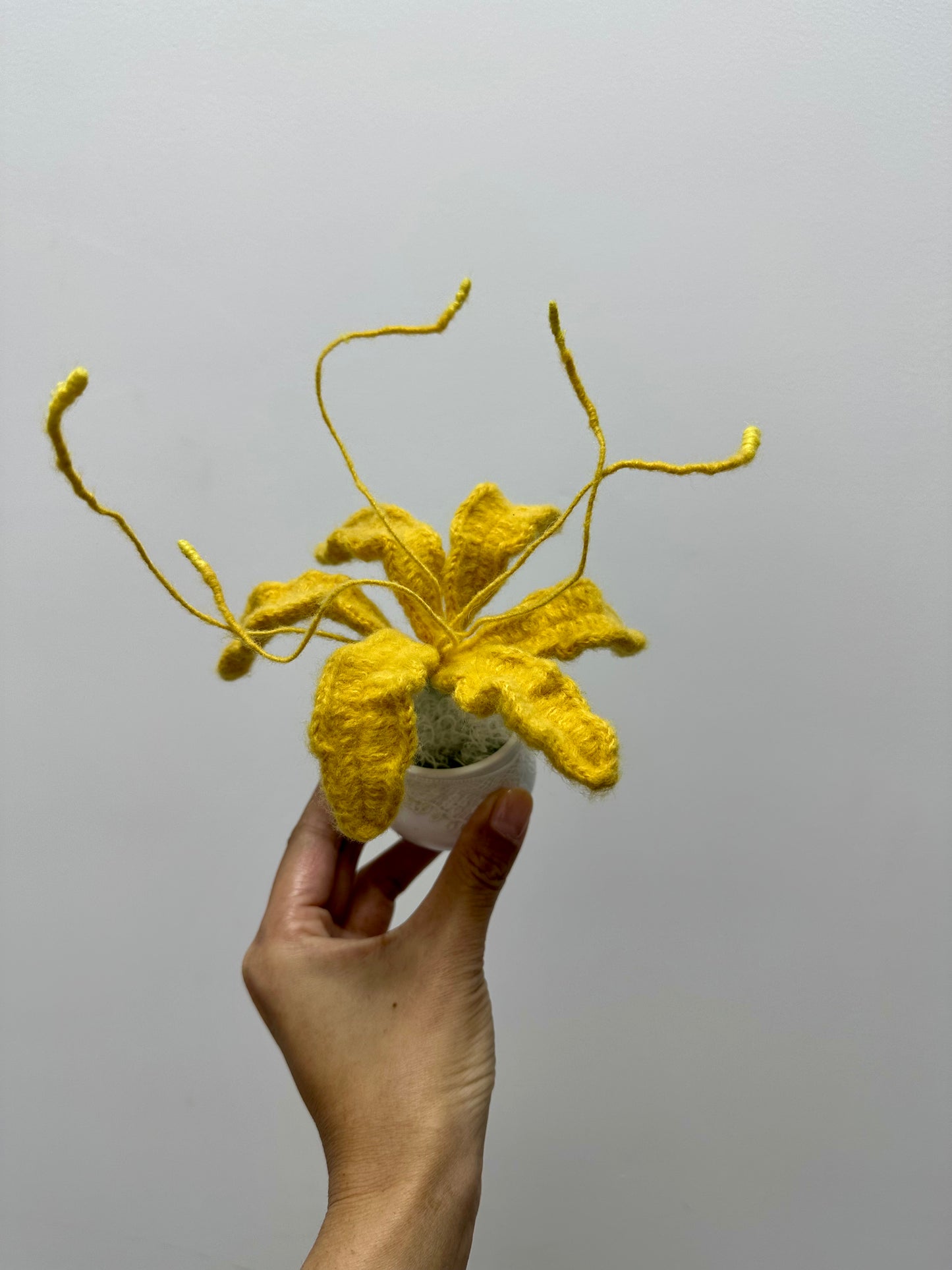 Crochet Flower(Mohair) with Pot