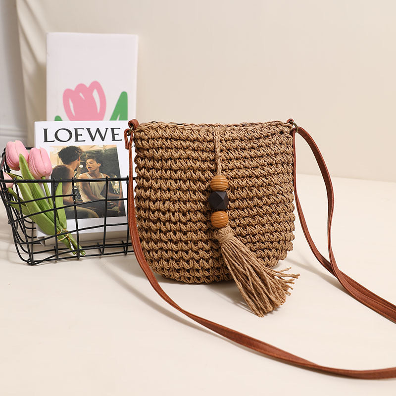 Shoulder Bag with Tassel(20*20 cm/7.9*7.9 inch)