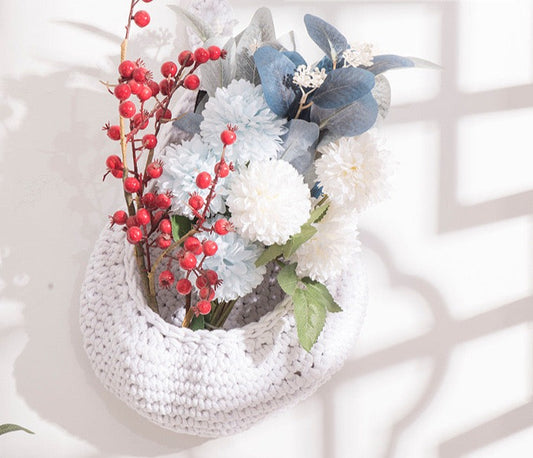 Cotton Woven Wall Hanging Storage Basket