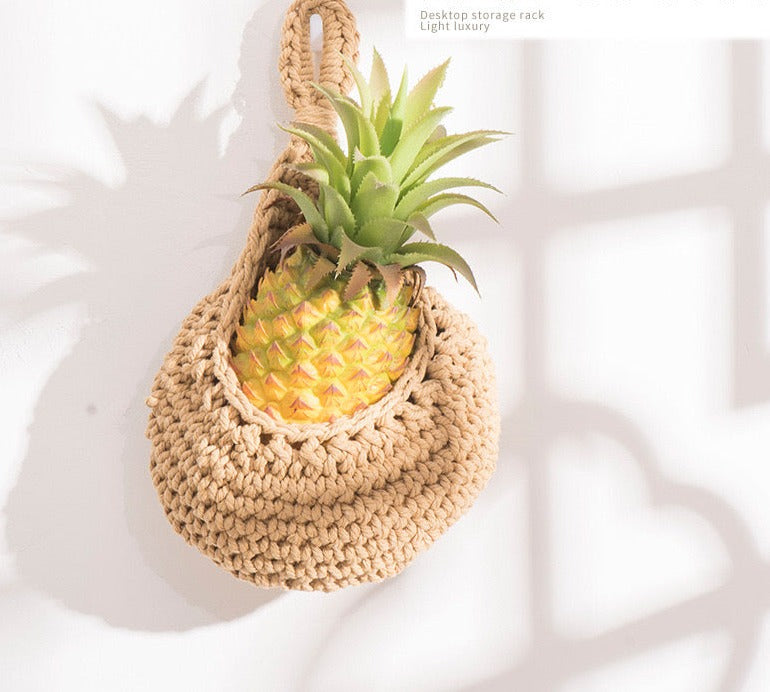 Cotton Woven Wall Hanging Storage Basket