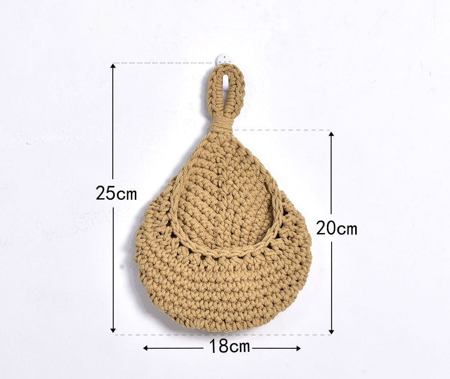 Cotton Woven Wall Hanging Storage Basket